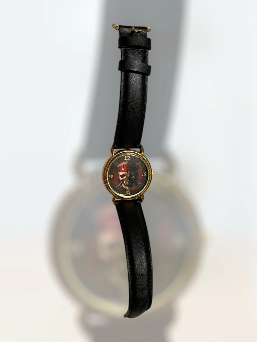 Disney Pirates Of The Caribbean Leather Skull Watch